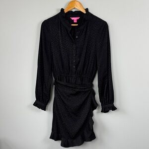 Lilly Pulitzer Abriana Faux Wrap Dress. Onyx. Size 6.